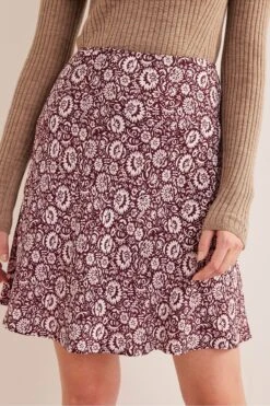 Boden Red Bias Crepe Mini Skirt -Outlet Mode Zyra Store 102229s4