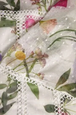 Ted Baker Arelln White High Neck Top With Lace Tapes -Outlet Mode Zyra Store 193473s7