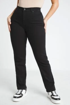 Simply Be Black 24/7 Straight Leg Jeans