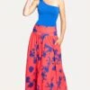 HotSquash Red Roll Top Maxi Skirt -Outlet Mode Zyra Store 245087s
