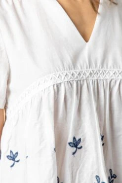 Lakeland Leather Layla Embroidered White Blouse -Outlet Mode Zyra Store 254091s6