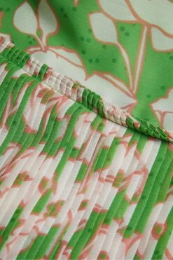 Ted Baker Green Maryin Printed Pleated Skirt 8 Ted Baker Green Maryin Printed Pleated Skirt -Outlet Mode Zyra Store 280875s3