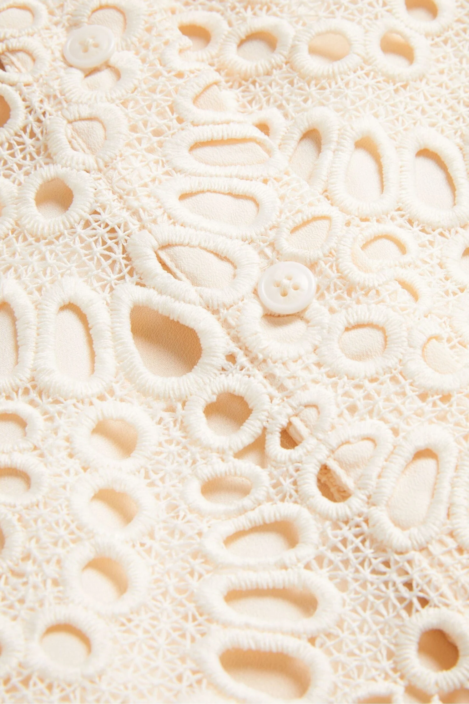 Ted Baker Elaraa Crochet Puff Sleeve White Blouse 7 Ted Baker Elaraa Crochet Puff Sleeve White Blouse - Image 5