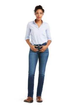Ariat Blue R.E.A.L. Perfect Rise Abby Straight Jeans