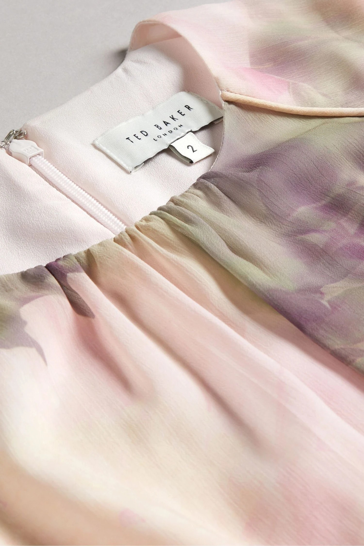 Ted Baker Pink Amorita Coral Blurred Floral Waisted Sleeveless Mini Dress 7 Ted Baker Pink Amorita Coral Blurred Floral Waisted Sleeveless Mini Dress - Image 5