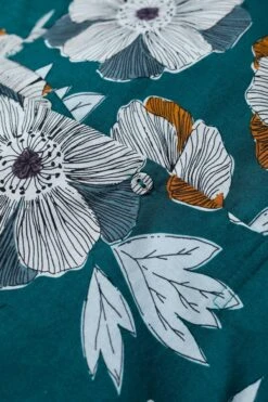 Seasalt Cornwall Teal Blue Watercolour Sketch 3/4 Sleeve Top -Outlet Mode Zyra Store 564386s5