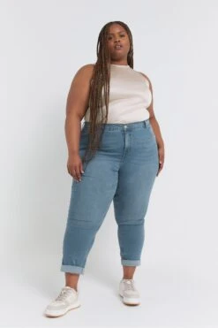 Simply Be Authentic Light Wash 24/7 Boyfriend Jeans