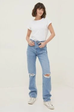 FatFace Blue Sutton Rip Detail Jeans -Outlet Mode Zyra Store 621135s3