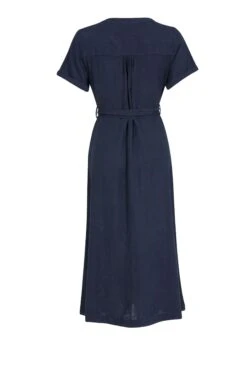 Celtic & Co. Blue Linen Button Through Dress -Outlet Mode Zyra Store 651783s4