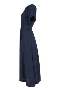 Celtic & Co. Blue Linen Button Through Dress -Outlet Mode Zyra Store 651783s5