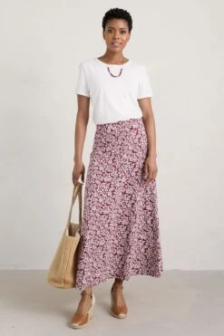 Seasalt Pink Cornwall Petite Jersey Skirt -Outlet Mode Zyra Store 669670s3