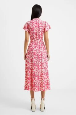 French Connection Pink Islanna Crepe Printed Dress -Outlet Mode Zyra Store 743149s2