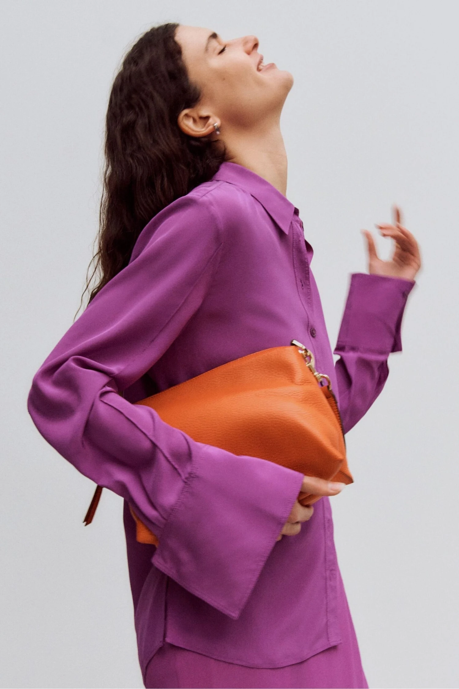 Jigsaw Purple Crinkle Bias Maxi Skirt 5 Jigsaw Purple Crinkle Bias Maxi Skirt - Image 3