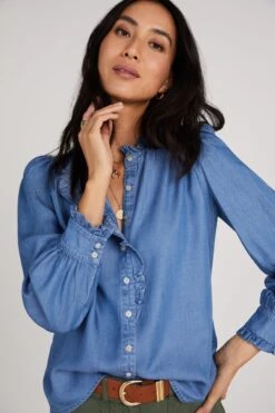 Baukjen Blue Josephine Blouse With Tencel™ -Outlet Mode Zyra Store 756903s2