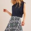 Boden Blue Jersey Wrap Mini Skirt -Outlet Mode Zyra Store 759653s