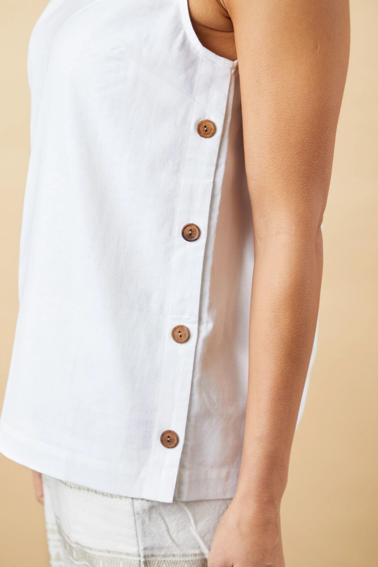 Lakeland Leather Dinny Button White Blouse 8 Lakeland Leather Dinny Button White Blouse - Image 6