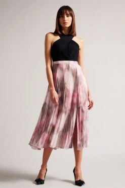 Ted Baker Pink Loulous Coral Cross Front Pleated Dress With Knit Bodice 11 Ted Baker Pink Loulous Coral Cross Front Pleated Dress With Knit Bodice -Outlet Mode Zyra Store 793277s3