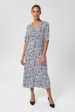 Hobbs Petite Blue Frankie Dress