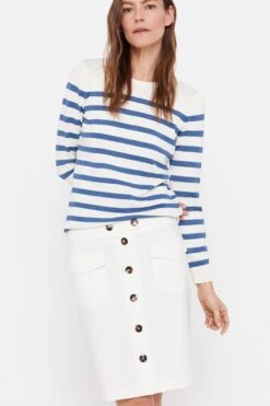 Cortefiel White Piqué Skirt