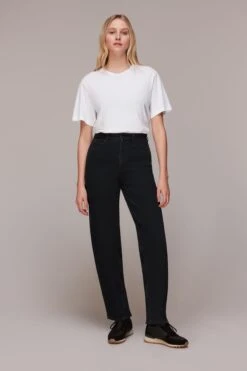 Whistles Organic Barrel Leg Denim Straight Jeans