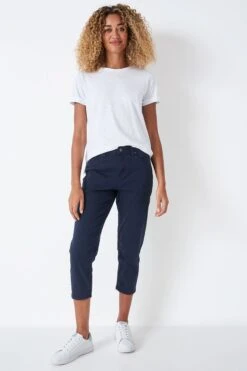 Crew Clothing Company Blue Cropped Jeans -Outlet Mode Zyra Store A56392s3