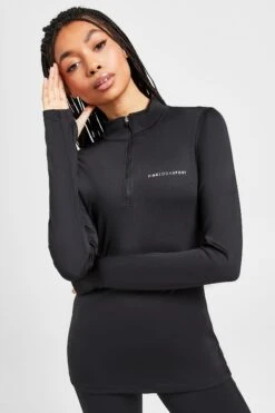 Pink Soda Black Essentials Core Qz Fitness Top Leggings