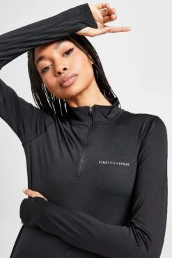 Pink Soda Black Essentials Core Qz Fitness Top Leggings -Outlet Mode Zyra Store A83211s4