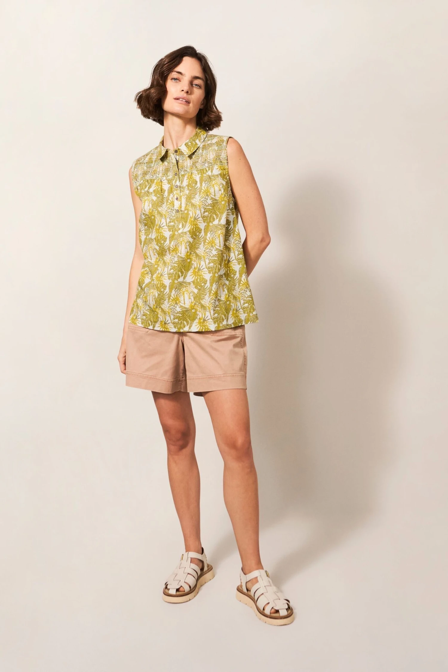 White Stuff Green Gianna Cotton Shirt 5 White Stuff Green Gianna Cotton Shirt - Image 3