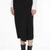 Calvin Klein Black Rib Fitted Skirt -Outlet Mode Zyra Store C04465s