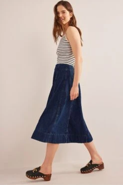 Boden Blue Denim Paneled Skirt -Outlet Mode Zyra Store C18943s3