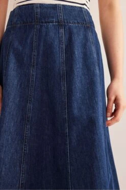 Boden Blue Denim Paneled Skirt -Outlet Mode Zyra Store C18943s5