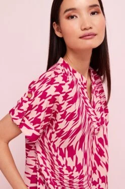 Next Overhead Longline Short Sleeve V-Neck Blouse -Outlet Mode Zyra Store C28 102s4