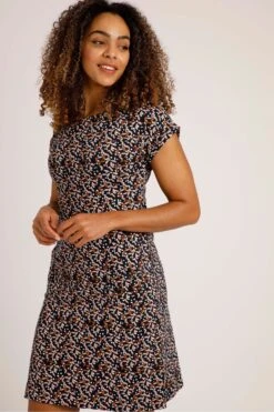 Weird Fish Tallahassee Organic Printed Jersey Dress