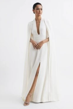 Reiss Grace Maxi Dress With Cape
