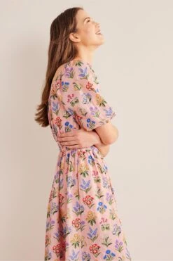 Boden Pink Scoop Neck Midi Dress -Outlet Mode Zyra Store C45502s4