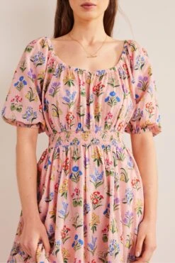 Boden Pink Scoop Neck Midi Dress -Outlet Mode Zyra Store C45502s5