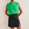 Boden Side Split Jersey Black Mini Skirt -Outlet Mode Zyra Store C66685s