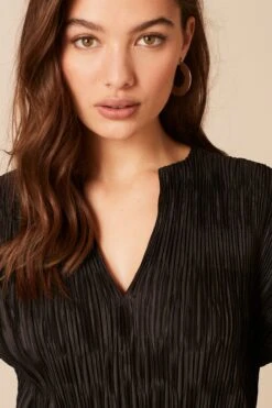 Next Short Sleeve Plisse Midi Dress -Outlet Mode Zyra Store C71367s4