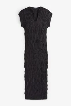 Next Short Sleeve Plisse Midi Dress -Outlet Mode Zyra Store C71367s5