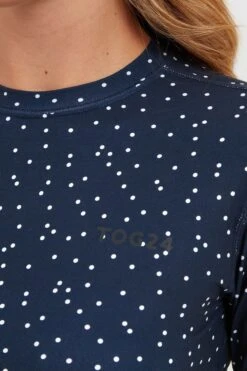 Tog 24 Womens Blue Snowdon Thermal Spot Crewneck Base Layer -Outlet Mode Zyra Store D07778s5