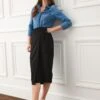 Next Pleat Front Midi Wrap Skirt -Outlet Mode Zyra Store D09 949s