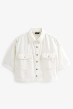 Next Cropped Denim Shirt -Outlet Mode Zyra Store D24041s5