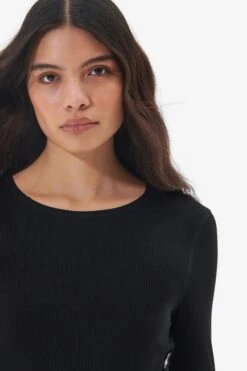 Barbour International Barbour® International Woodvale Long Sleeved Black Dress -Outlet Mode Zyra Store D25916s6