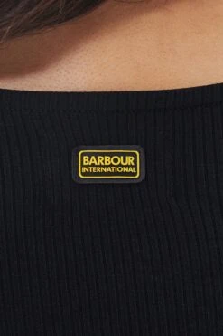 Barbour International Barbour® International Woodvale Long Sleeved Black Dress -Outlet Mode Zyra Store D25916s7