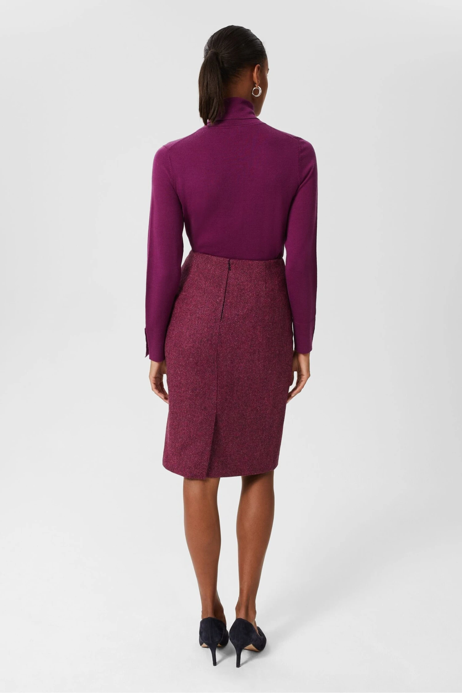 Hobbs Purple Daphne Skirt 3 Hobbs Purple Daphne Skirt - Image 2