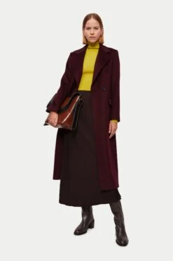 Jigsaw Brown Satin Bias Maxi Skirt -Outlet Mode Zyra Store D29556s3