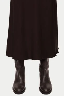 Jigsaw Brown Satin Bias Maxi Skirt -Outlet Mode Zyra Store D29556s4