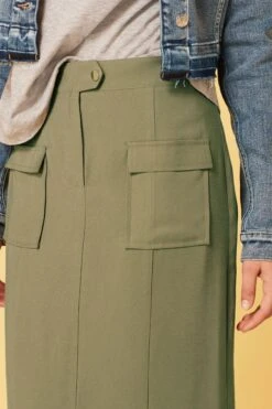 Next Tailored Utility Detail Midi Skirt -Outlet Mode Zyra Store D29874s4