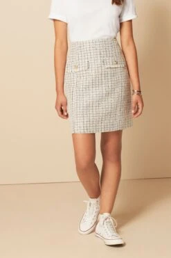 Next Blue Tweed Mini Skirt -Outlet Mode Zyra Store D32863s3