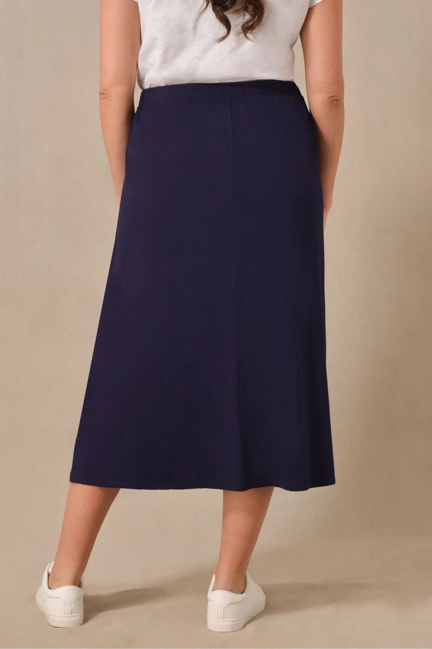 Live Unlimited Blue Curve Jersey Midi Skirt 4 Live Unlimited Blue Curve Jersey Midi Skirt - Image 2